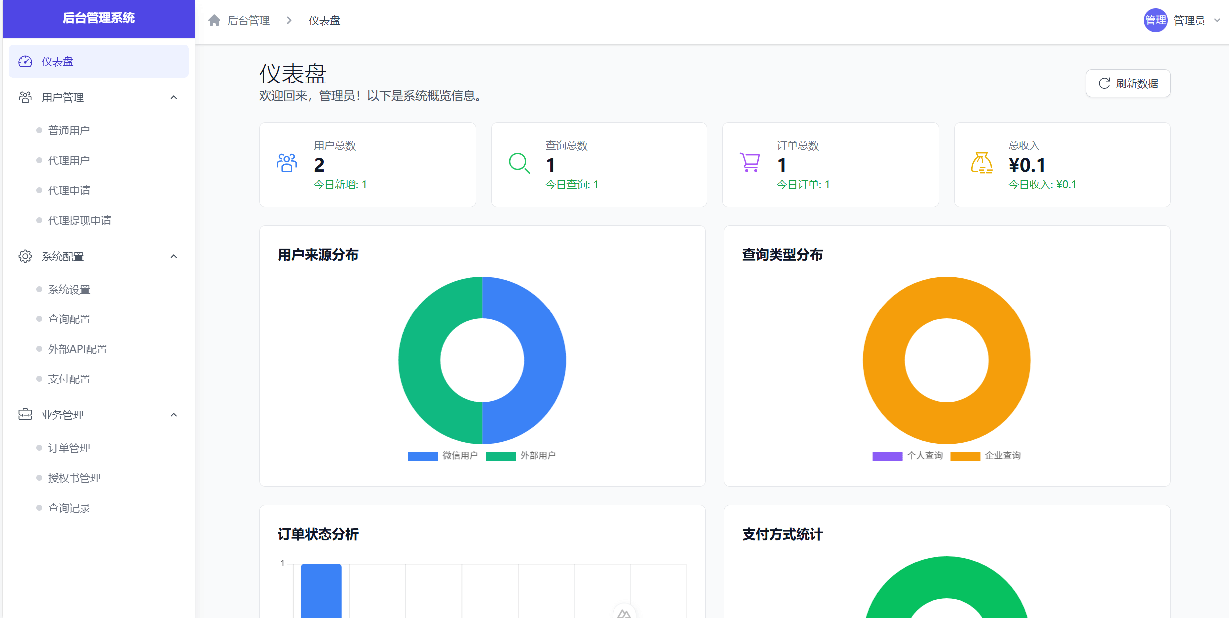 后台管理演示